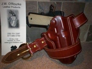 J.W. ORourke Leather Products Leather Holster and Gun Belt