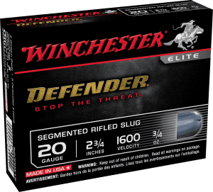 Winchester Defender 20 Gauge Segmenting Slugs