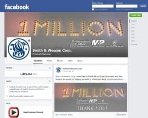 Smith & Wesson Facebook 1 Million Likes