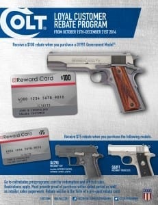 Colt Handgun Rebate Program