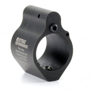 Adjustable Low Pro Solid AR Gas Block - Black Melonite