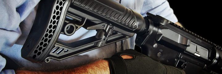 Adaptive Tactical Ex Performance Adjustable M4-Style Stock on Rifle