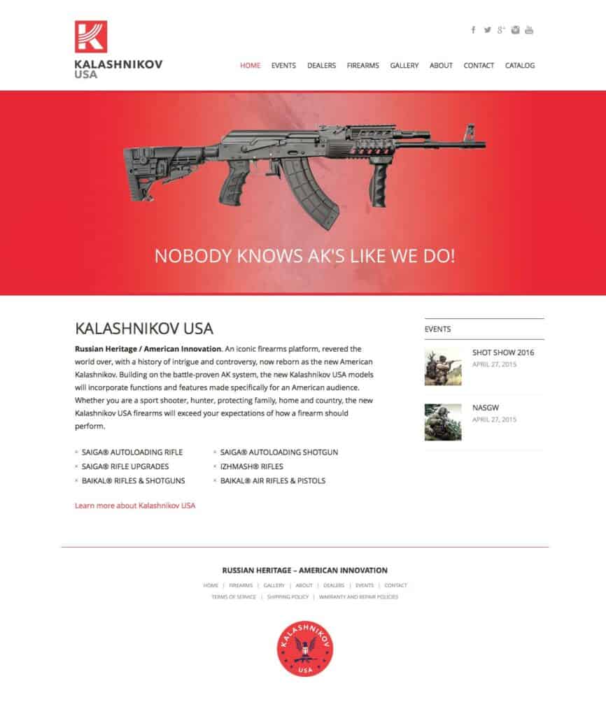 Kalashnikov USA Home Page