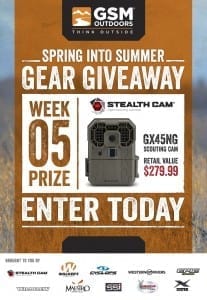 GSM Spring Into Summer Gear Giveaway Week 5 - Stealth Cam GX45NG