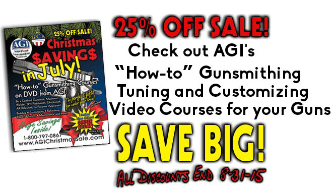 American Gunsmithing Institute Christmas in July Sale