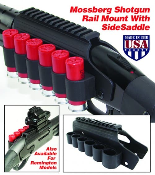 TacStar Shotgun Rail Mount with Side Saddle on Mossberg