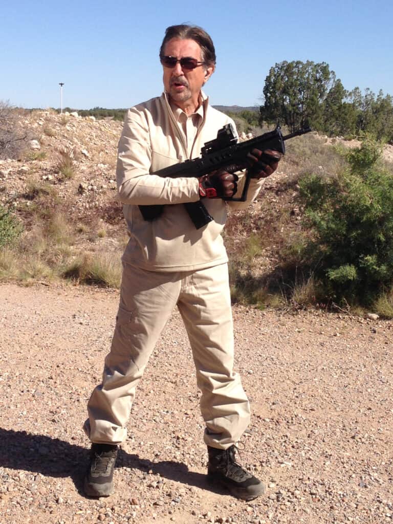 Joe Mantegna showing off his TAVOR