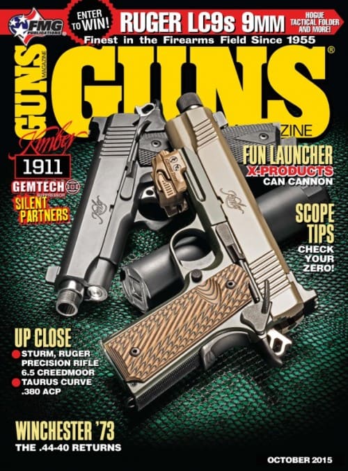 Gemtech Suppressed Kimber 1911s on GUNS October Cover