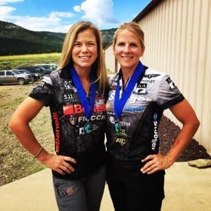 Heather Miller and Becky Yackley at the Rocky Mountain 3-Gun World Shoot