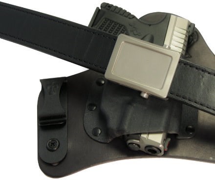 ARES AEGIS Crossover Belt shown with the Bead Blasted Stainless Steel Ares Buckle