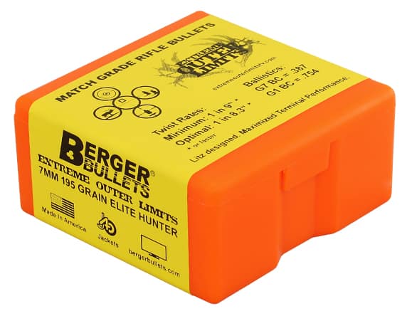 Berger Bullets 7mm 195 gr EOL Elite Hunter