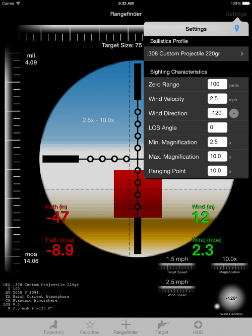 Ballistic App Rangefinder