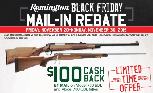 Remington Model 700 Rifle Black Friday Rebate