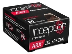 PolyCase Inceptor ARX Ammunition in 38 Special