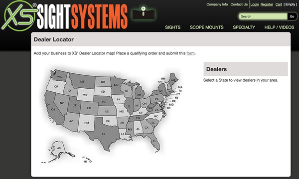 XS Sight Systems Dealer Locator