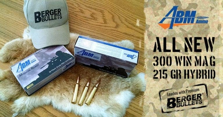ABM Ammo 300 Winchester Magnum 215gr Hybrid Target Mission Ready