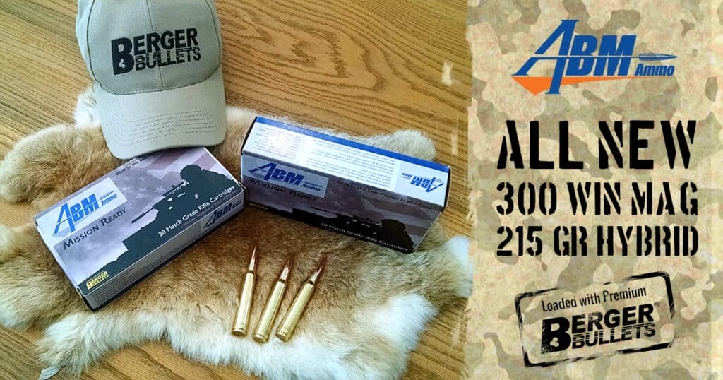 ABM Ammo 300 Winchester Magnum 215gr Hybrid Target Mission Ready