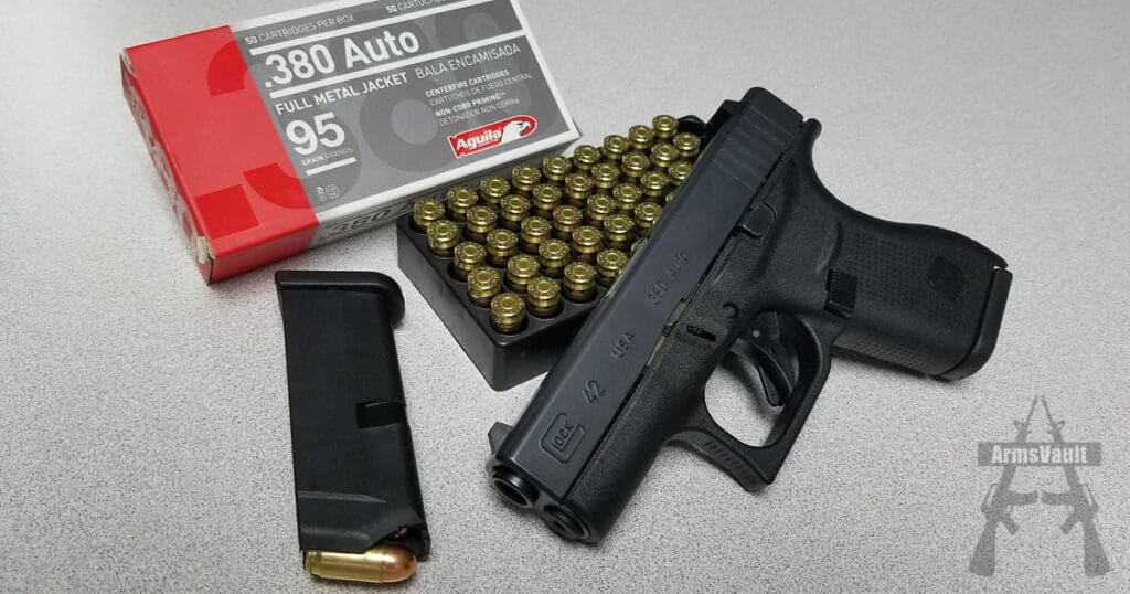 Glock 42 with Aguila 380 FMJ Ammo