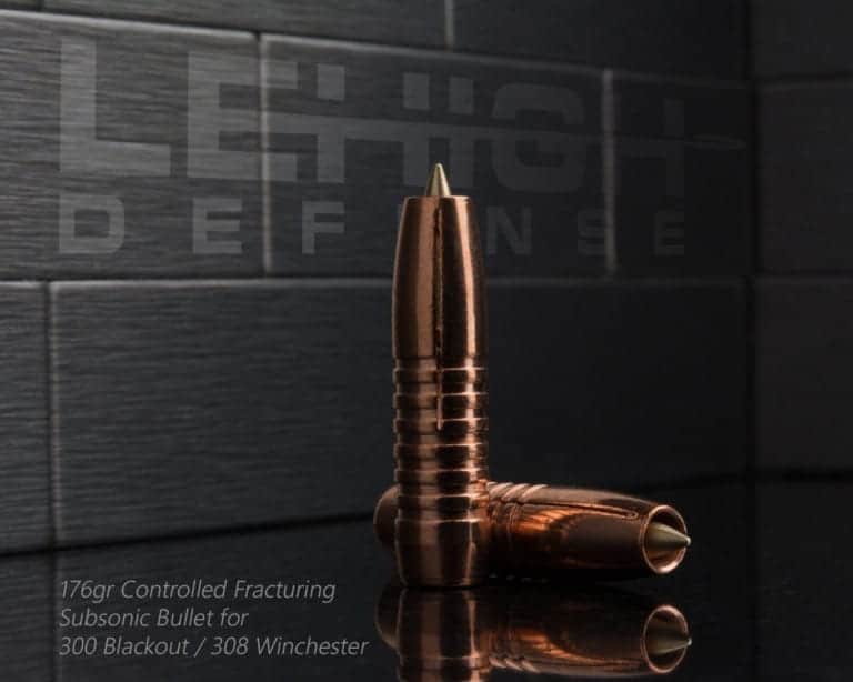 Lehigh Defense 308 Controlled Fracturing 176gr Subsonic Bullet