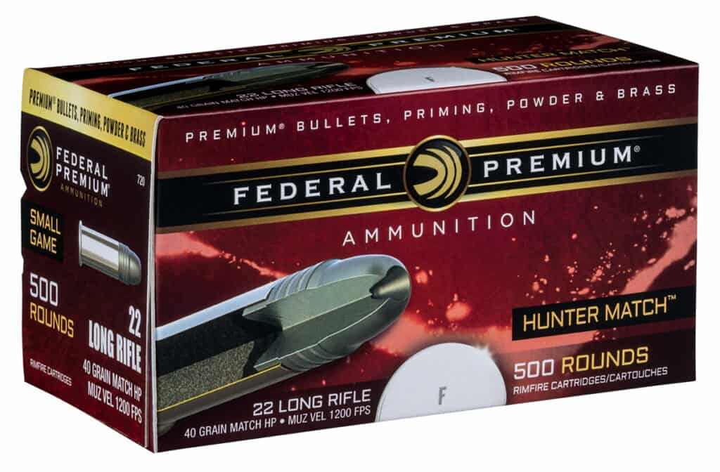 Federal Premium Hunter Match 22 Long Rifle Ammunition