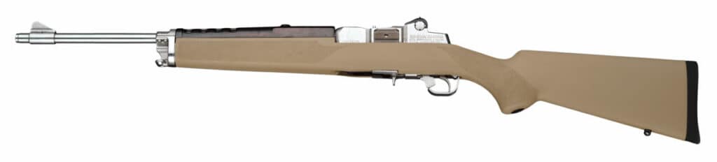 Hogue Flat Dark Earth Rifle Stock on Ruger Mini 14