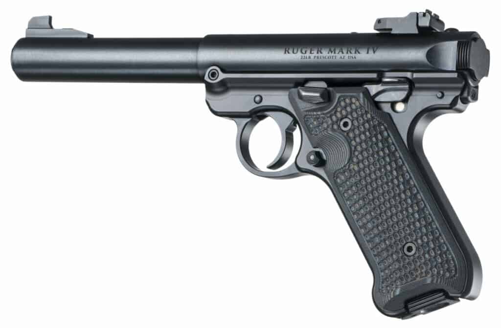 Hogue G10 Grips for Ruger Mark IV G-Mascus Black-Grey