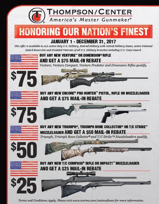 Thompson-Center Arms Expands Nations Finest Rebate Program