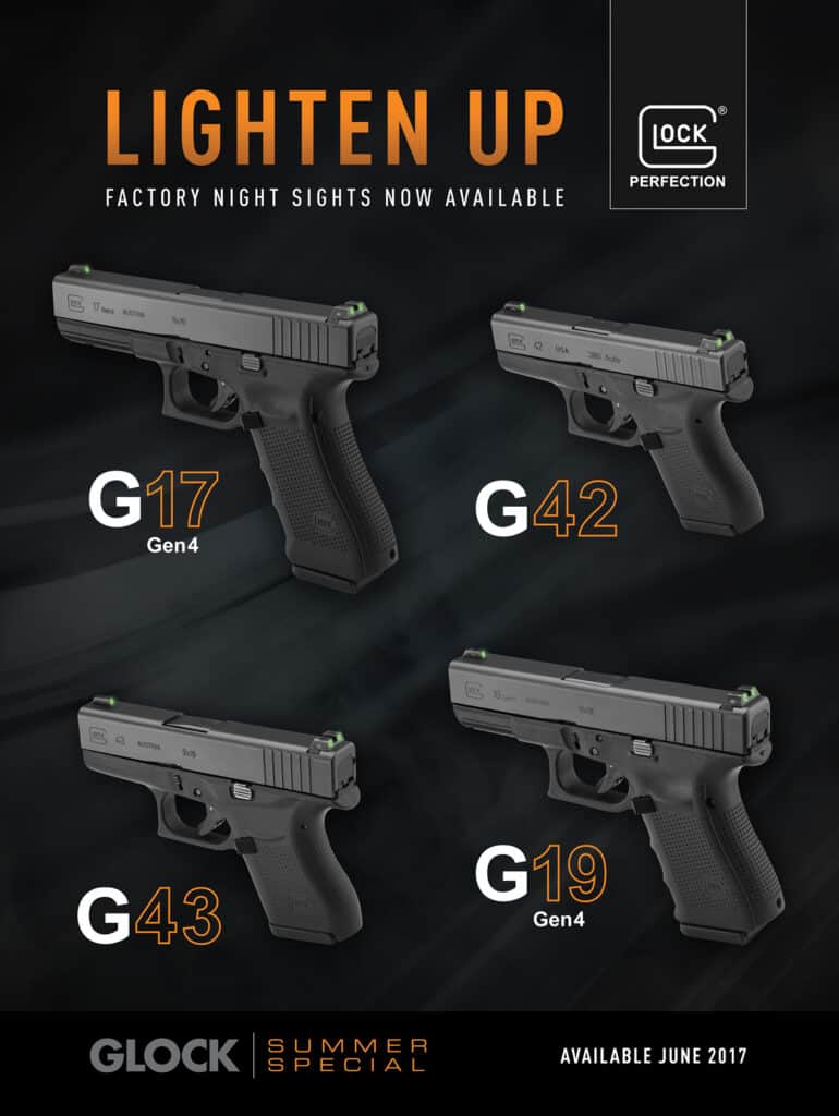 Glock Pistols with Night Sights