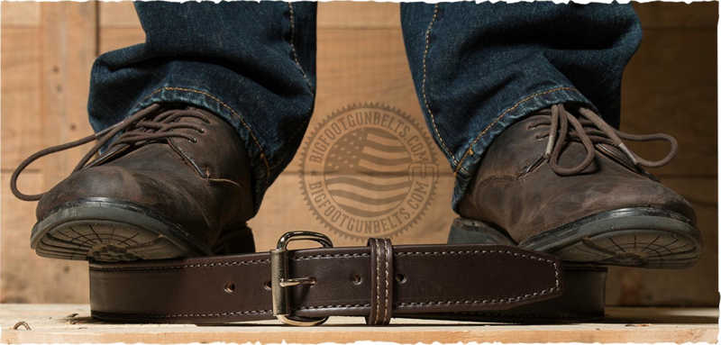 Bigfoot Gun Belts - The gun belt's steel core won't bend under ample weight