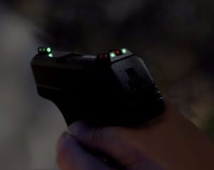 HIVIZ Luminous LitePipes on Handgun