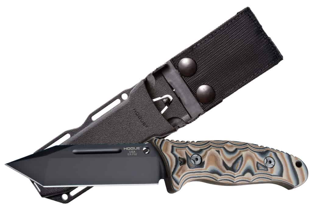 Hogue EX-F02 Knife with G10 Handle - FDE with Sheath