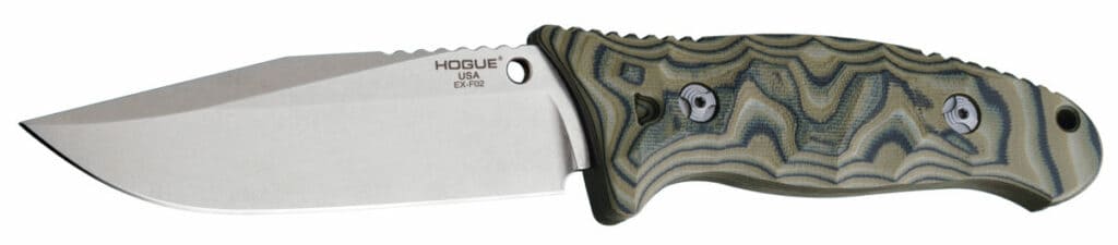 Hogue EX-F02 Knife with G10 Handle - OD Green