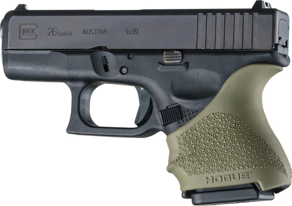 Hogue HandALL Beavertail Grip Sleeve_Glock 26_OD Green