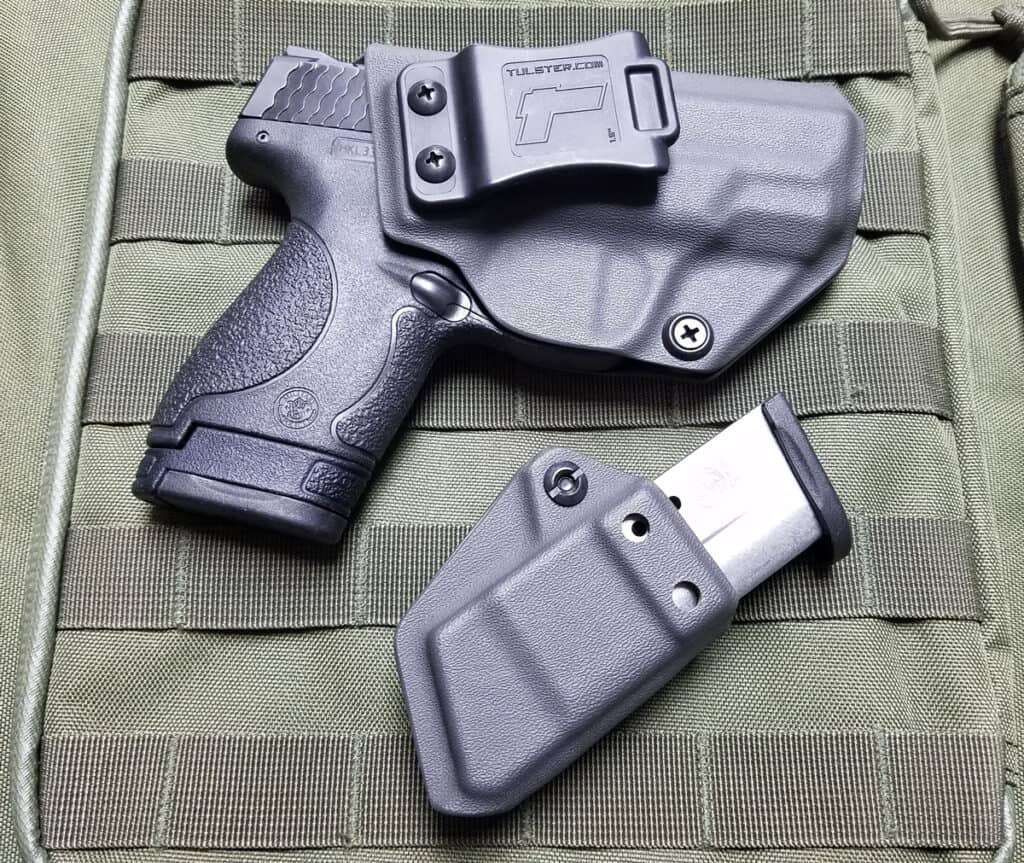 S&W Shield In Tulster Profile Holster with Echo Mag Carrier