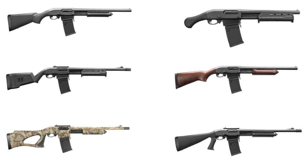 Remington 870 Pump-action Shotguns with Detachable Magazines