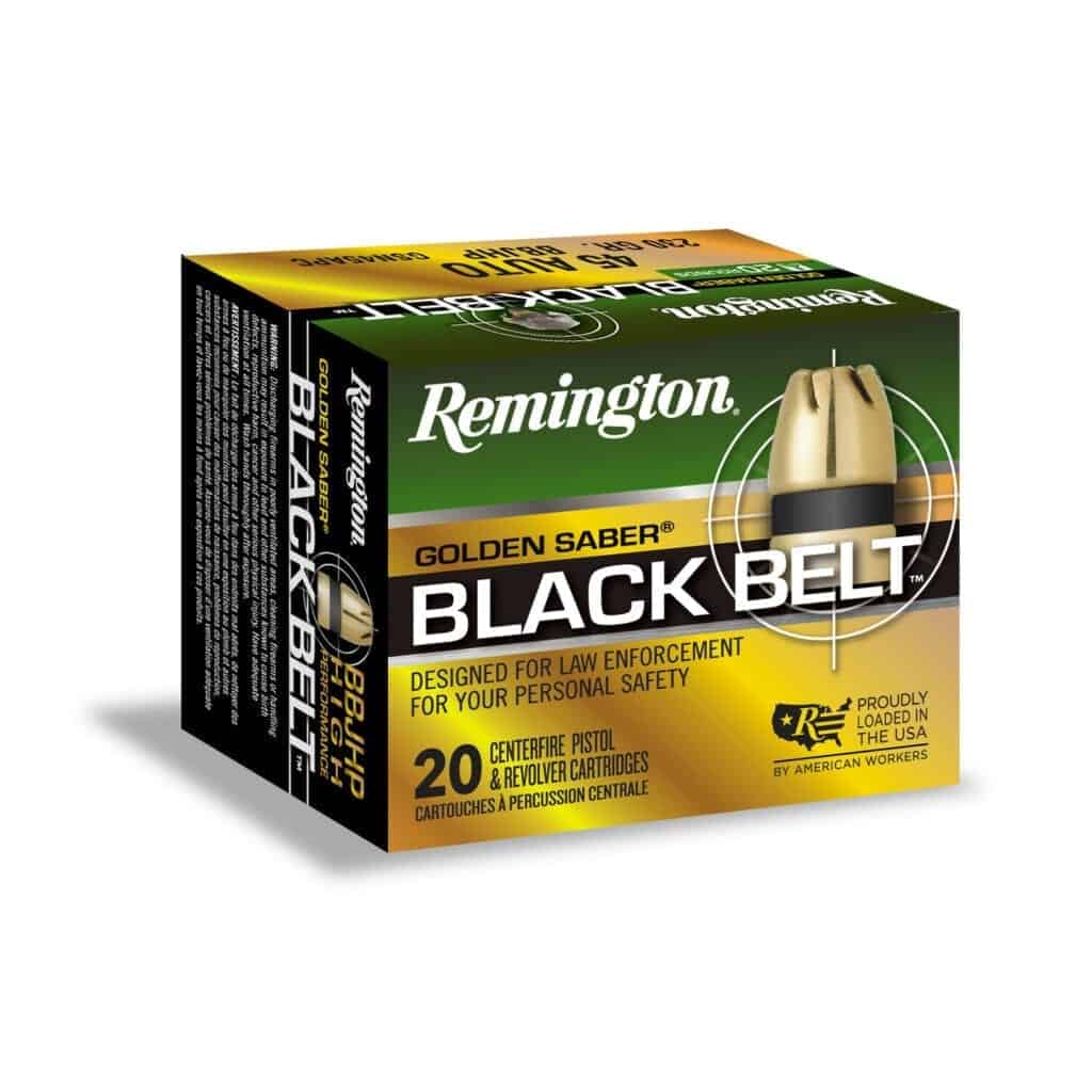 Remington Golden Saber Black Belt 45 Auto 230 Grain BBJHP