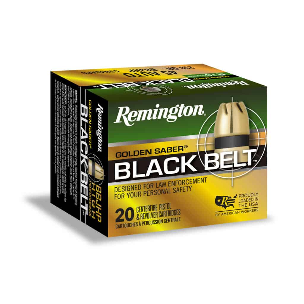 Remington Golden Saber Black Belt 45 Auto 230 Grain BBJHP