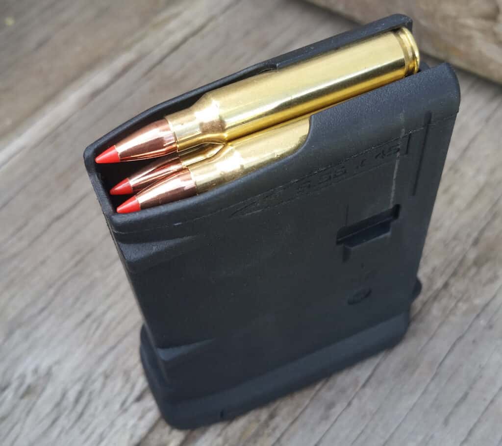 223 Ammunition Loaded in a Magpul Magazine