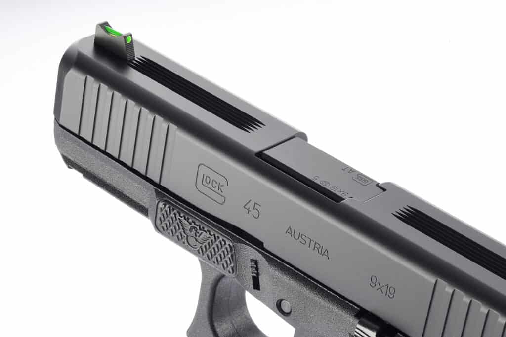 G45 Vickers Glock with Green Fiber Optic Front Sight