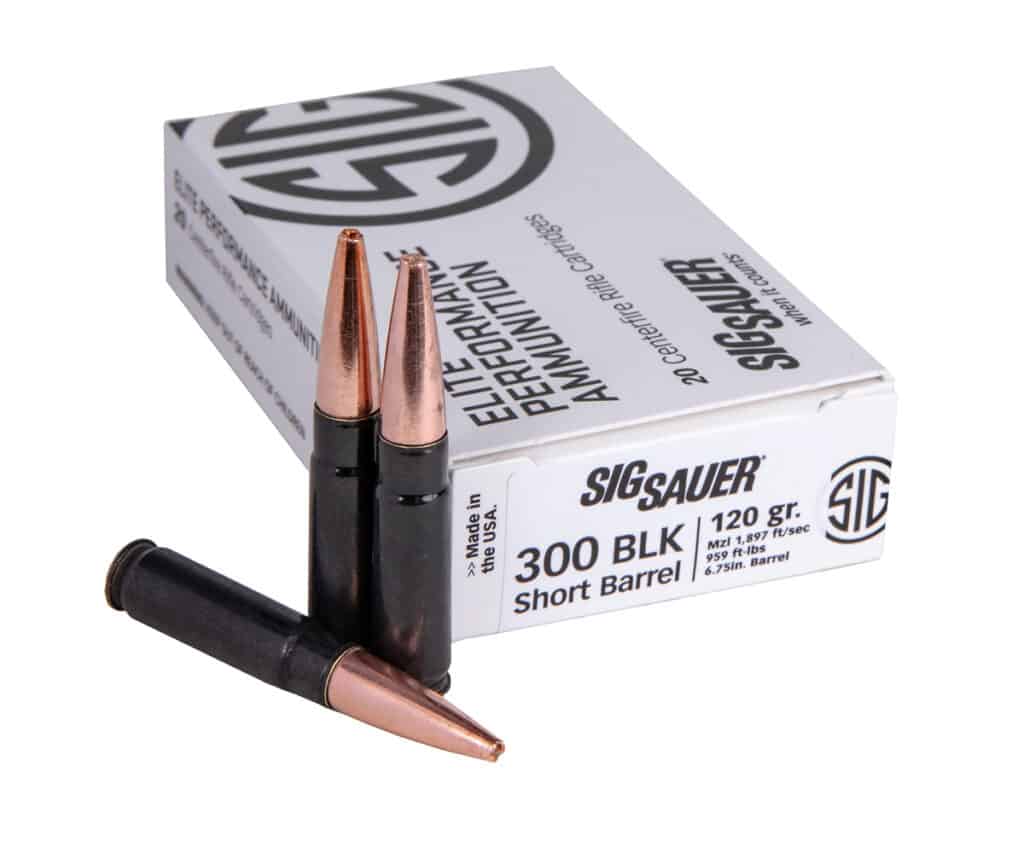 Sig Sauer 300BLK SBR Elite Copper Duty Ammunition for Short Barrel Rifles