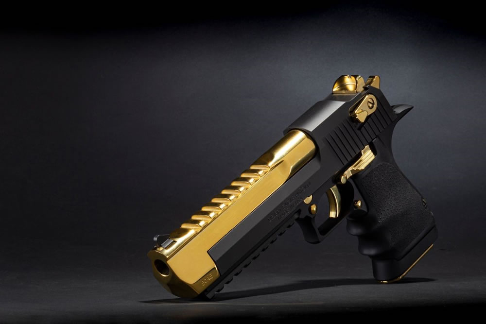 Black and Titanium Gold Desert Eagle