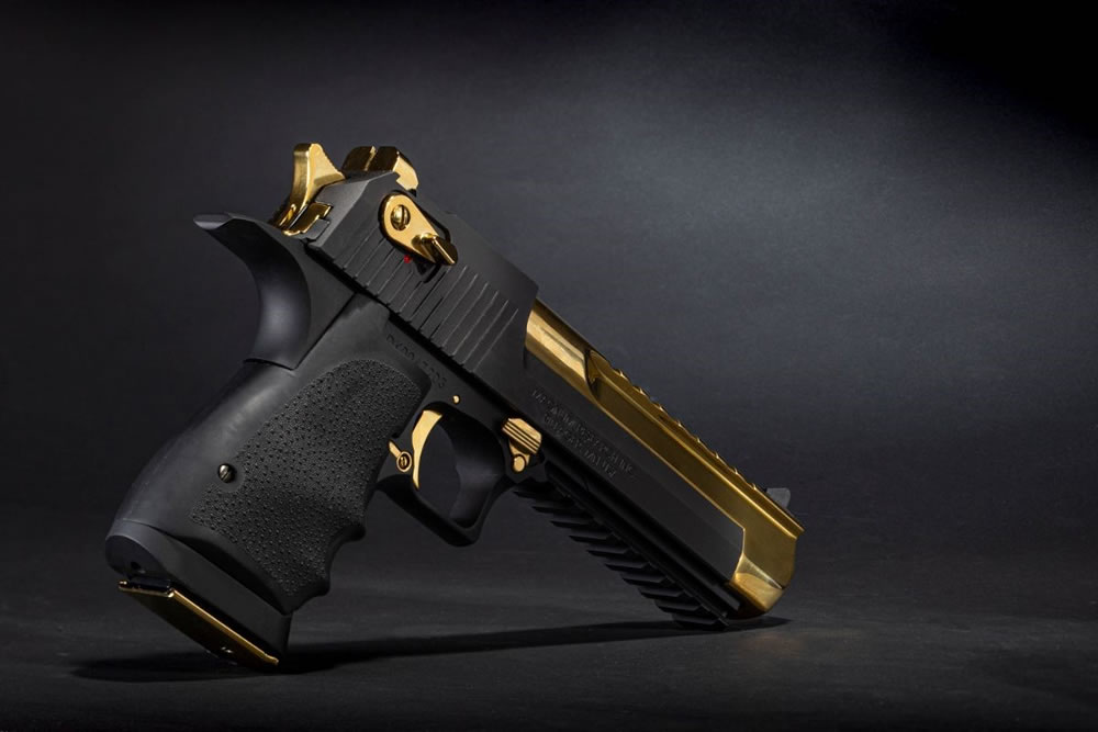 Black and Titanium Gold Desert Eagle